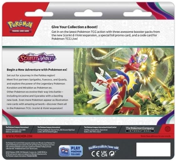 Scarlet & Violet 3 Pack Blister (1 Drawn At Random)