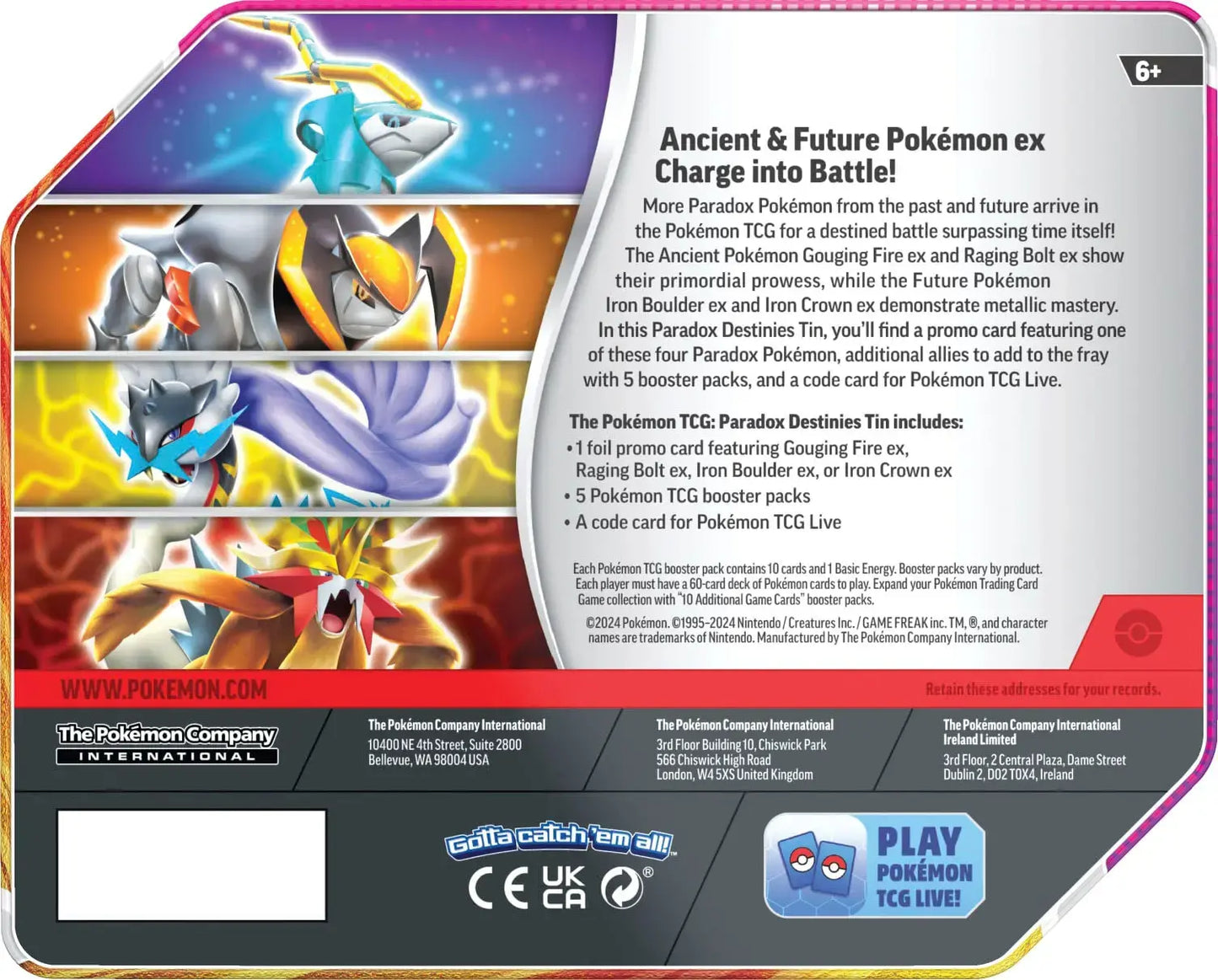 Paradox Destinies Tin (Iron Boulder EX)