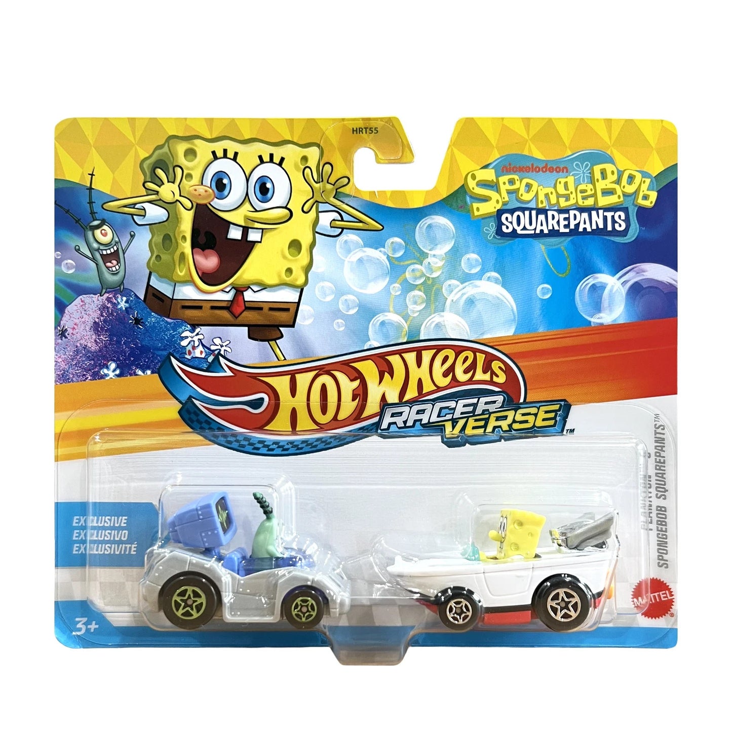 Hot Wheels SpongeBob Squarepants & Plankton RacerVerse Diecast Vehicles 2pk