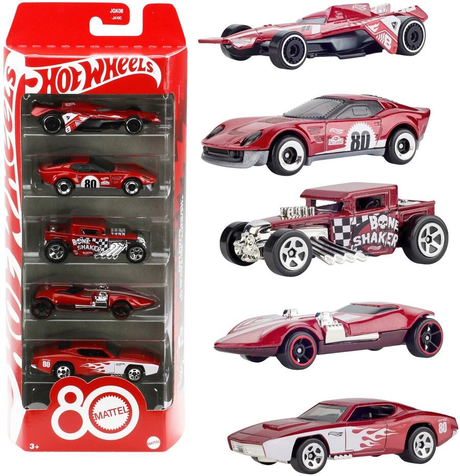 Hot Wheels 5-Pack, Mattel 80th Anniversary