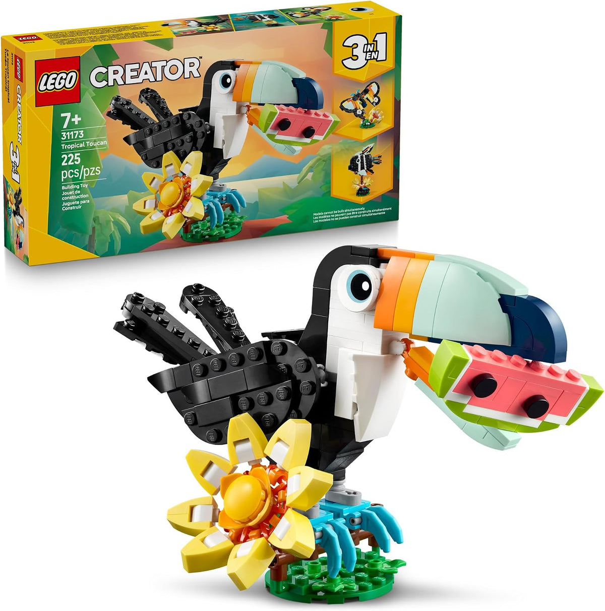 3 in 1 Wild Animals Tropical Toucan Lego Set