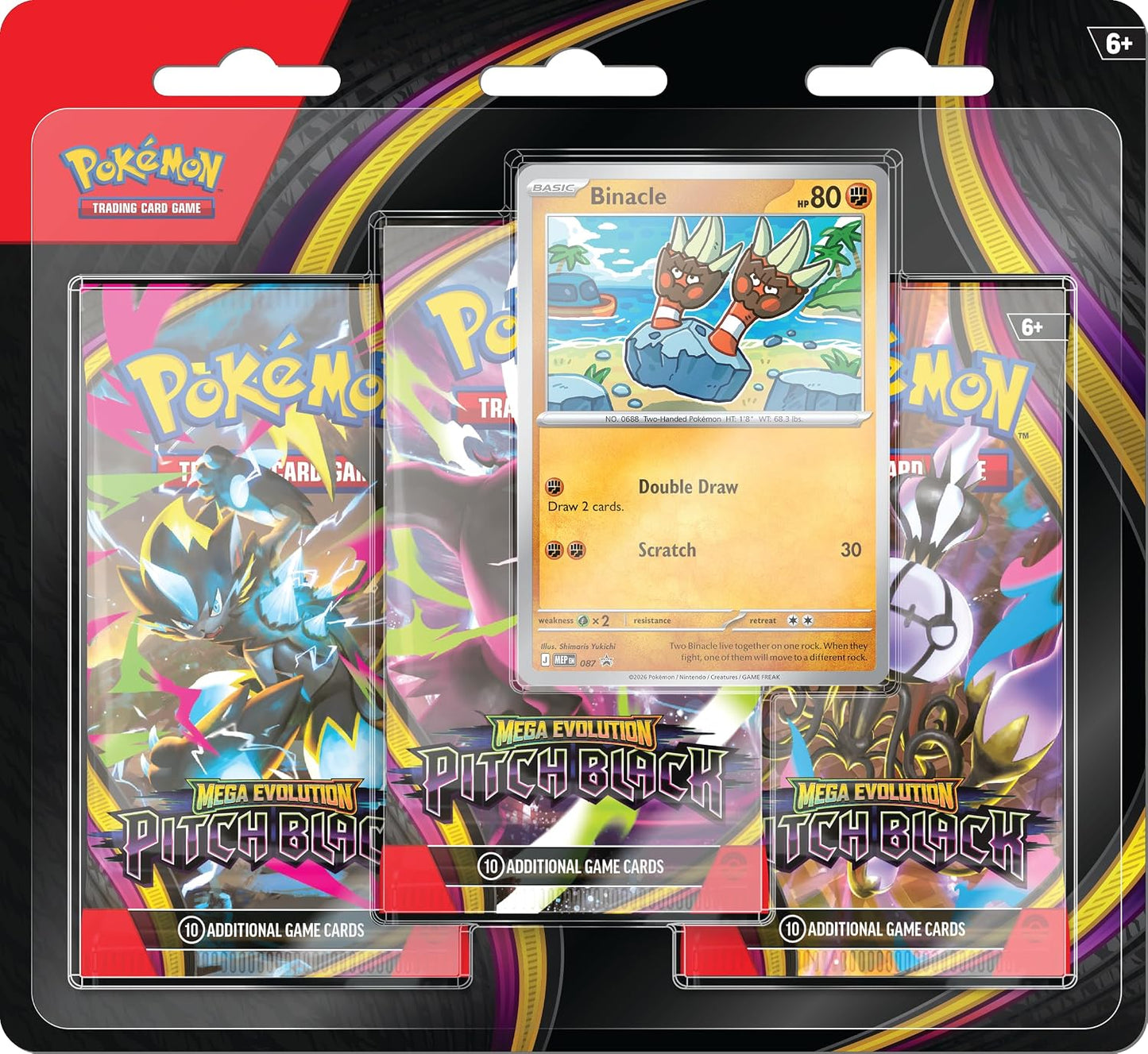 Mega Evolution Pitch Black 3 Booster Pack Blister