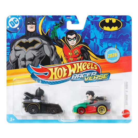 Hot Wheels DC Comics Batman & Robin RacerVerse Diecast Vehicles 2pk