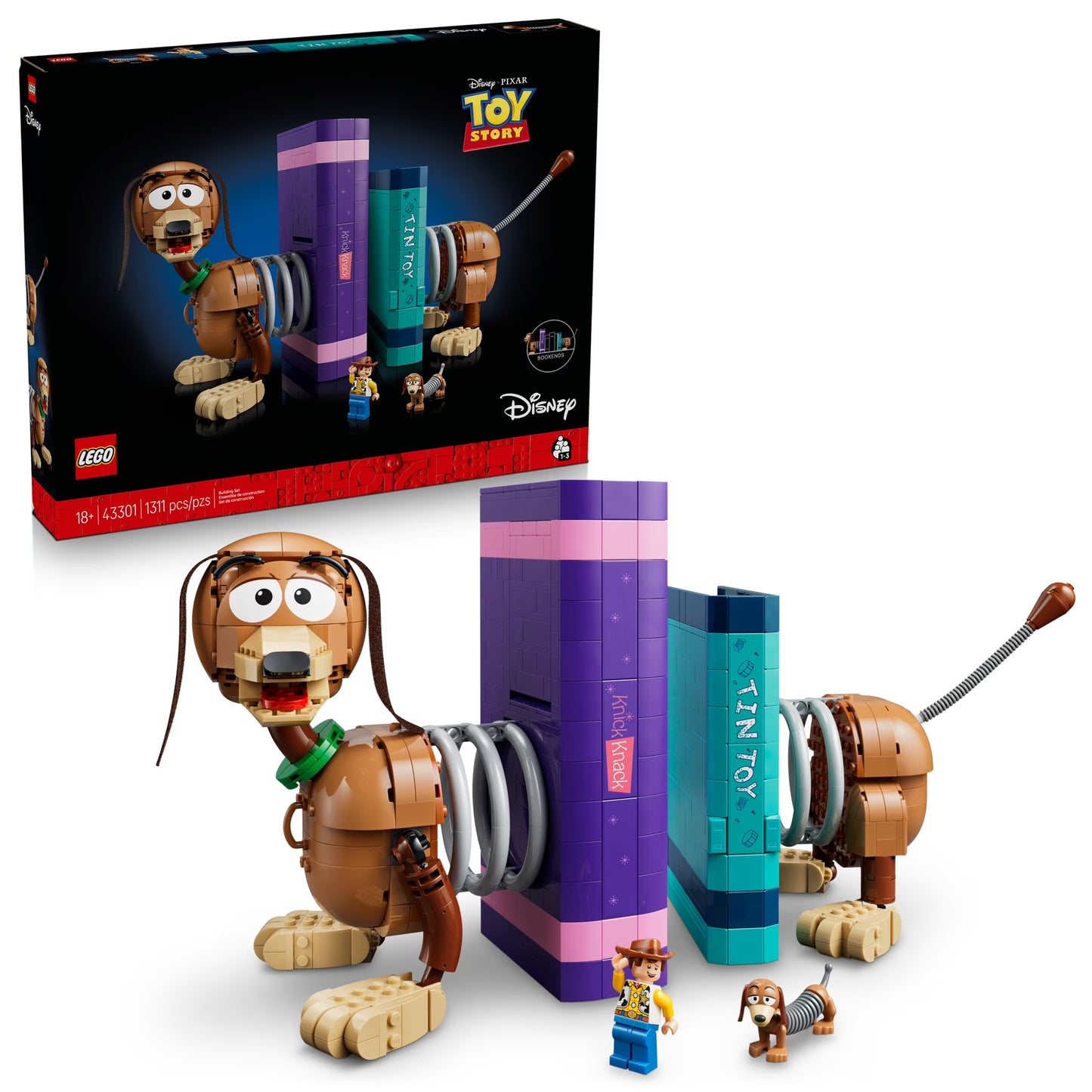 Toy Story Slinky Dog Bookends Lego Set