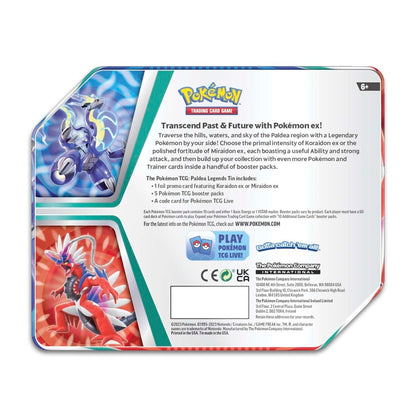 Paldea Legends Tin (Koraidon EX)
