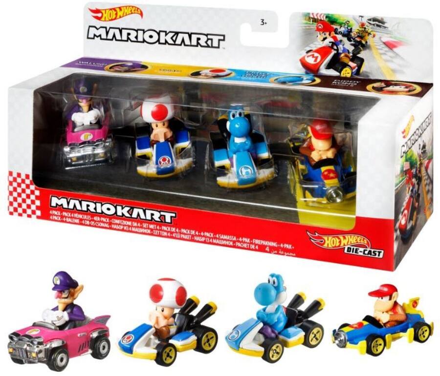 Hot Wheels Mario Kart 4-Pack