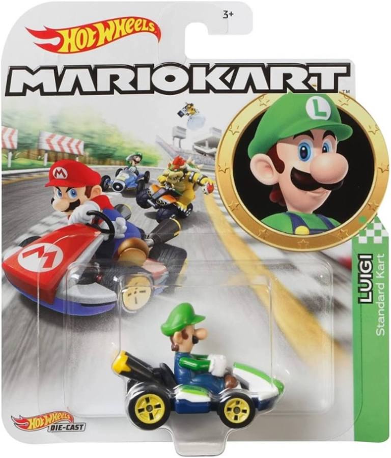 Hot Wheels Mario Kart Luigi Mach 8