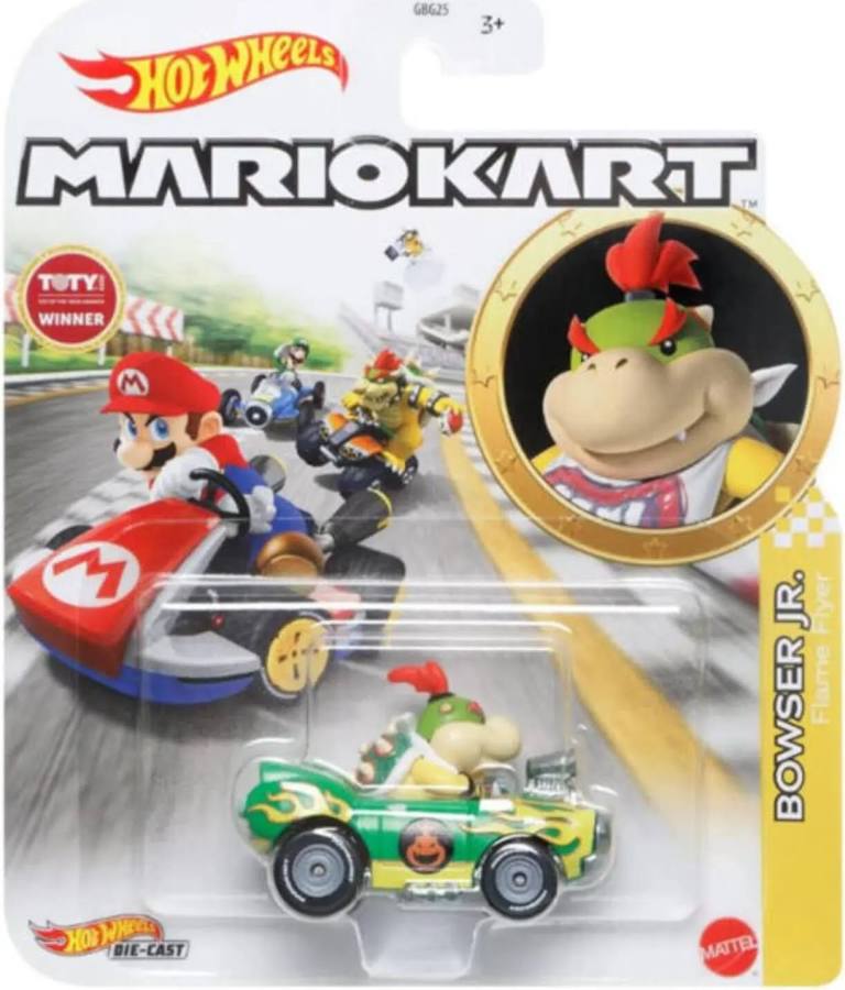 Hot Wheels Mario Kart Bowser Jr. Flame Flyer